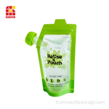 Baby Food Packaging Spout Pouch na may Double Ziplock